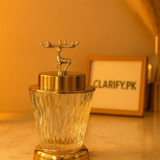 Luxury Deer Glass Candy Jar – Elegant Decorative Storage Container
