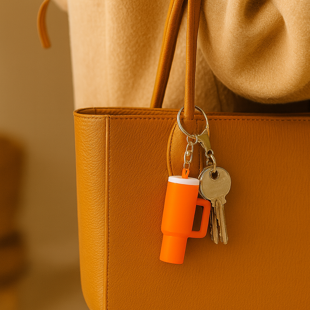 Tumbler Keychain – Mini Cup Charm for Bags & Keys (Random)