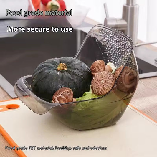 Clarify.pk portable fruit colander drain basket with food grade material holding vegetables and mushrooms