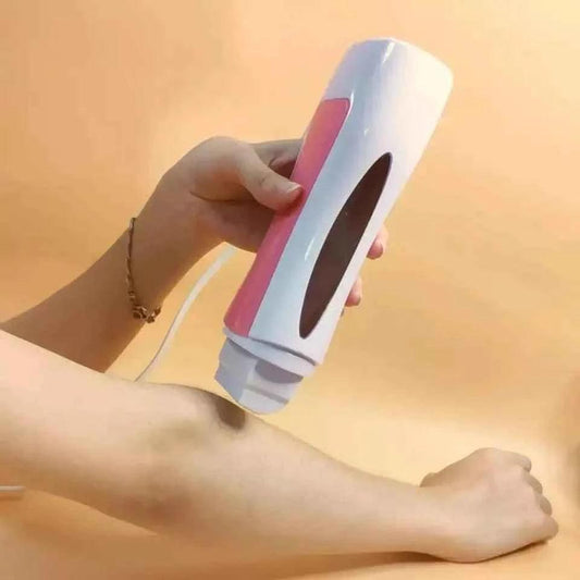 Clarify 3 in 1 wax heater being used to apply warm wax on arm for hair removal
