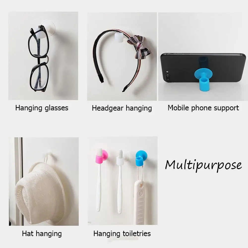 Clarify.pk pack of 5 silicone door handle stopper used for hanging glasses, headgear, hat, toiletries and mobile phone support