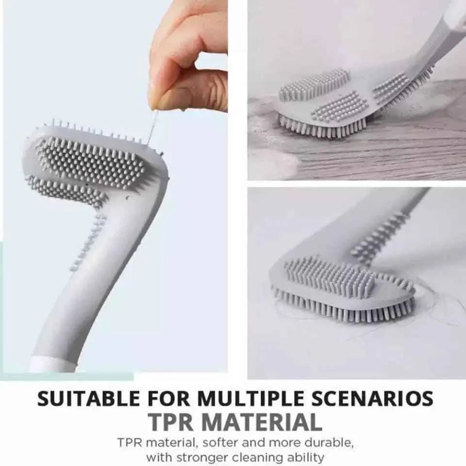 Clarify.pk golf toilet brush long handle with flexible TPR bristles for efficient cleaning