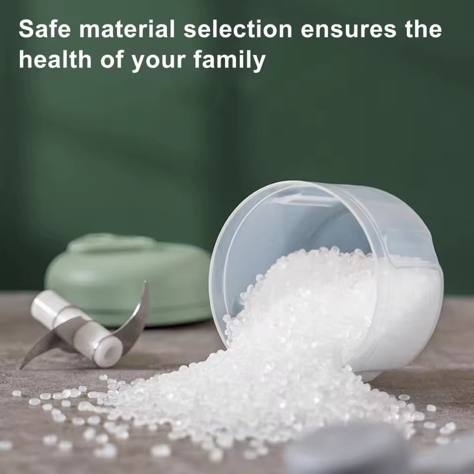 Close-up of safe material pellets used in Clarify.pk hand pulled manual chopper garlic presses