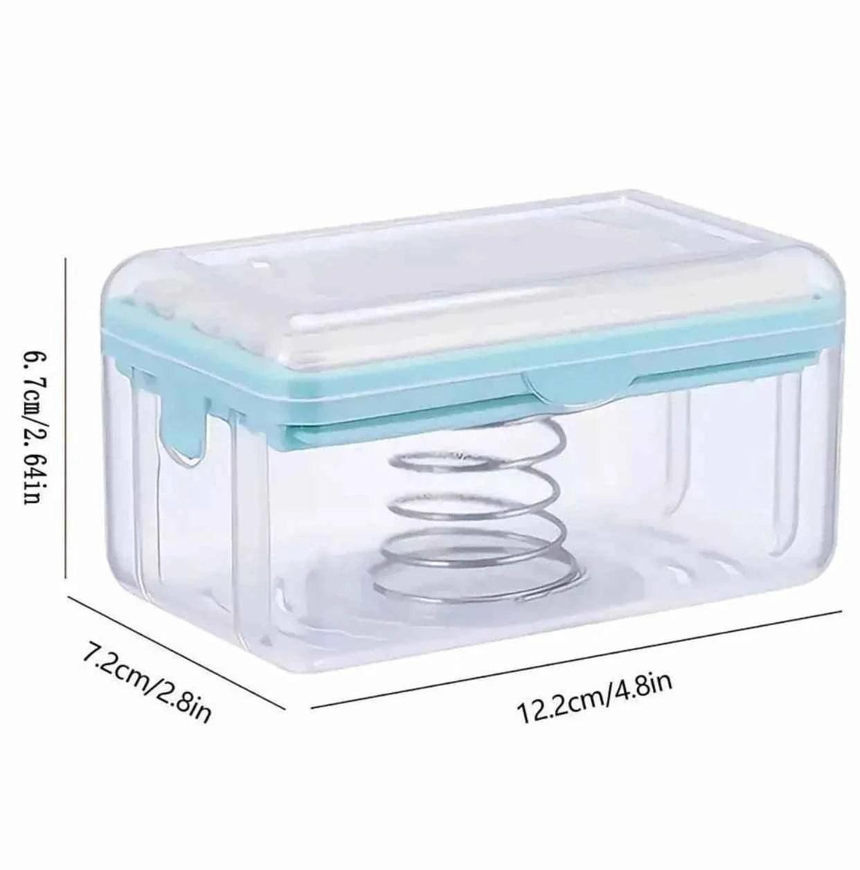 Clarify hands-free soap dispenser with transparent body and spring mechanism for easy soap dispensing