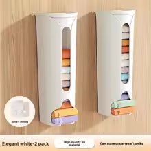 Elegant white 2 pack hanging drawer organizer for socks and underwear storage