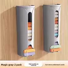 Magic gray 2 pack hanging drawer organizer for socks storing rolled socks neatly