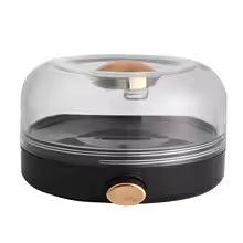 Clarify pk kitchen magnetic spice jar holder with transparent lid and black base