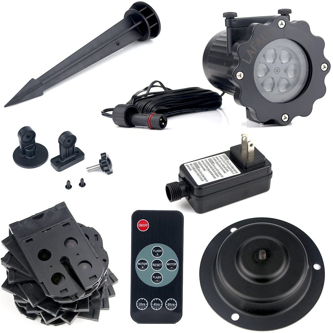 16 pattern stage and lawn lamp with remote control and mounting accessories by Clarify.pk