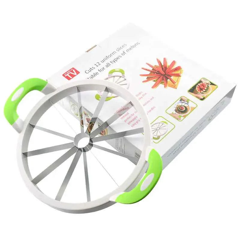 Large watermelon knife designed for easy slicing and serving with a comfortable grip