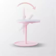 Clarify.pk pink led makeup mirror with light showing adjustable rotating design