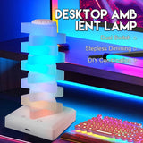 Triangle Cube Atmosphere Lamp – RGB Multi-Colour Rechargeable Desk Light