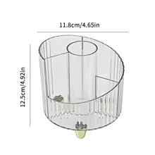 Clear makeup brush holder organizer with round shape and measurements 11.8cm by 12.5cm from Clarify.pk