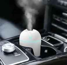 Clarify mini air humidifier 250ml emitting mist inside car cup holder for fresh air