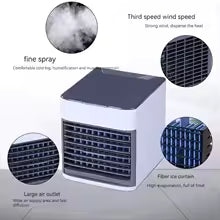 Clarify.pk mini portable air conditioner with fine spray, three-speed wind, and fiber air curtain
