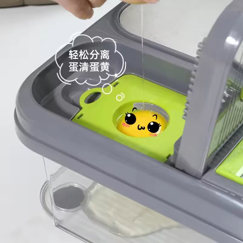Clarify.pk multi functional vegetable slicer grater with egg separator and clear container