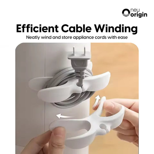 White cable management tool by Clarify.pk efficiently winding and storing appliance cords neatly