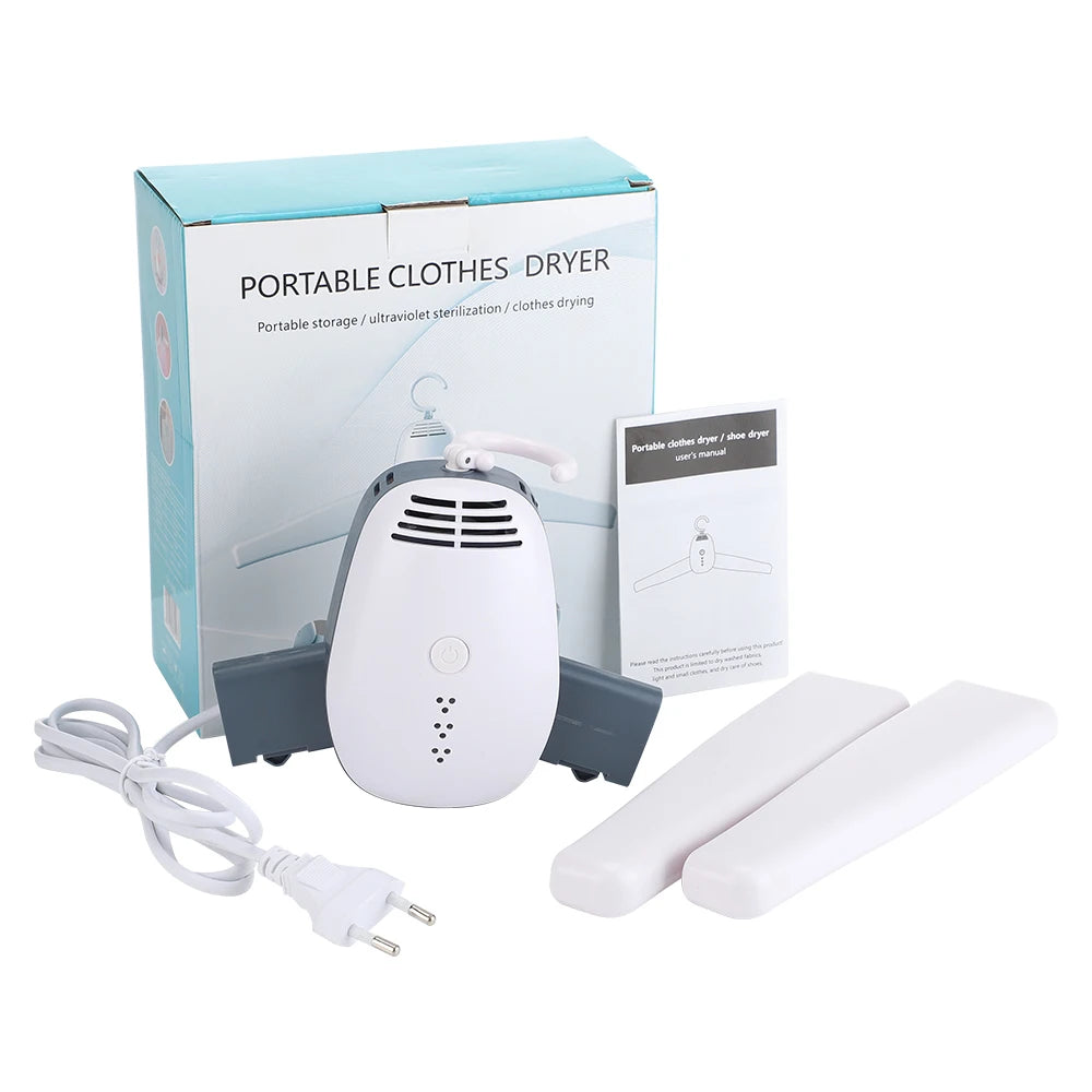 Clarify.pk portable clothes dryer with foldable arms and USB power cable for drying clothes