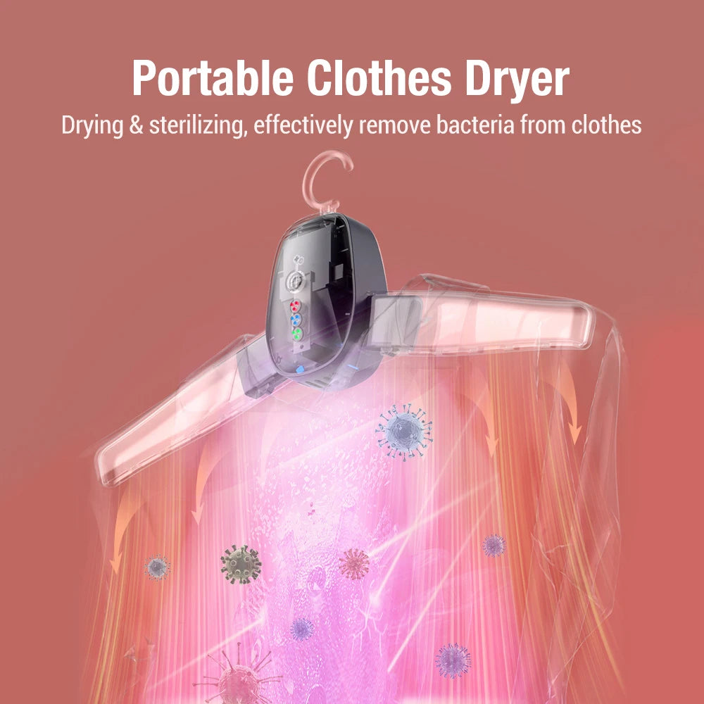 Clarify.pk portable clothes dryer drying and sterilizing clothes to remove bacteria effectively