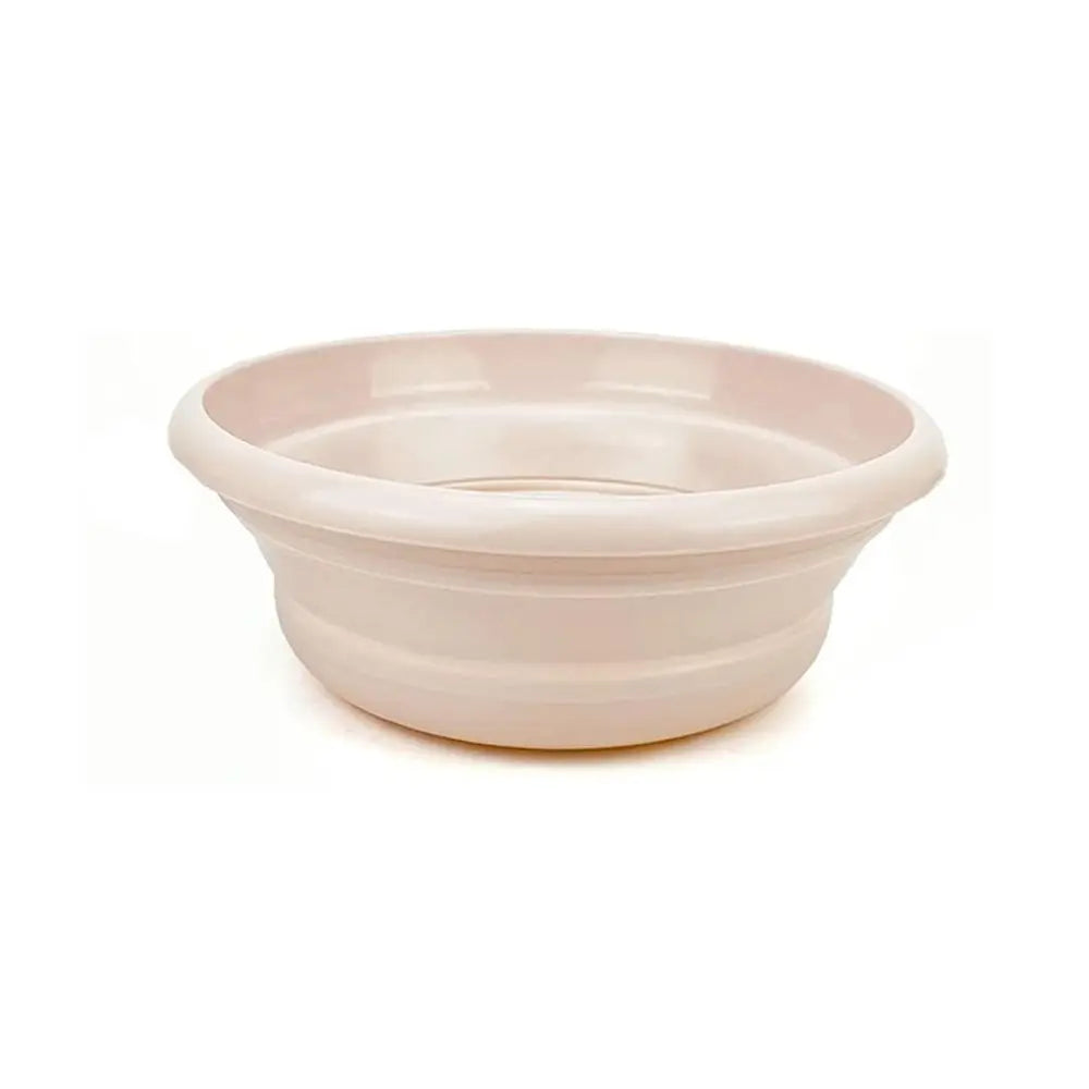 Clarify.pk beige portable folding laundry tub basin for easy transport and compact storage