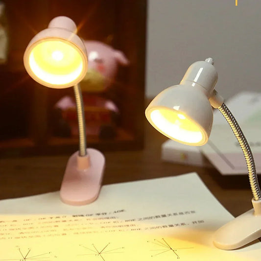 Clarify.pk portable mini night light with flexible neck and warm glow for reading and study
