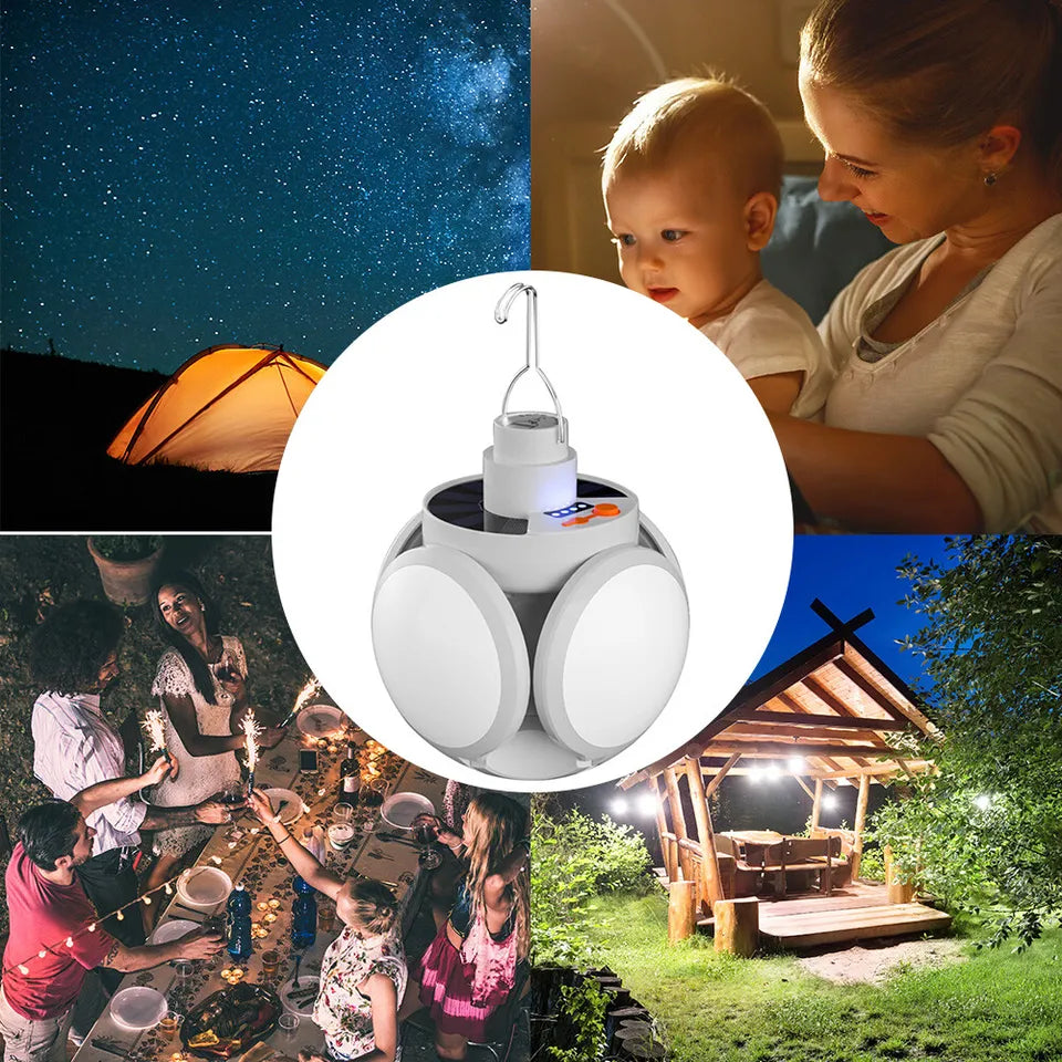 Portable rechargeable led lantern with hook for camping, outdoor lighting, and family use by Clarify.pk