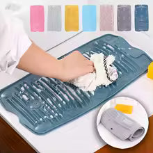 Clarify.pk portable silicone washing board in blue with hand scrubbing cloth and multiple color options