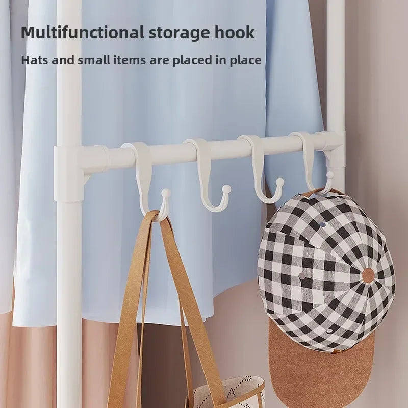 Clarify.pk folding rack with multifunctional storage hooks for hats and small items portable wardrobe closet