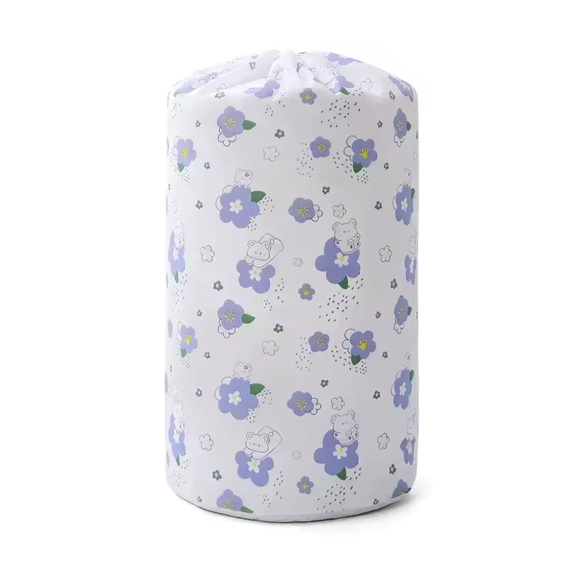 Clarify.pk quilt storage bag for clothes with white background and purple flower design