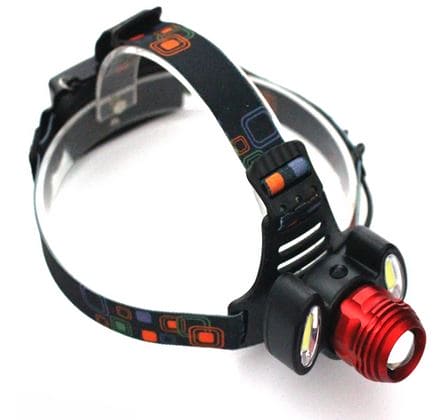 Clarify.pk rechargeable LED headlamp with adjustable colorful strap and red light casing