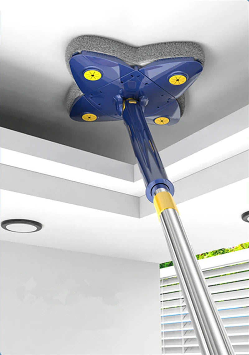 Clarify.pk cloth cover type 360 degree rotating cleaning mop with blue handle cleaning ceiling corners