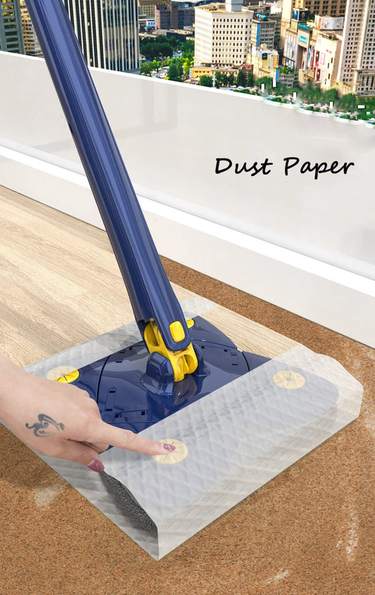 Clarify.pk 360 degree rotating cleaning mop with cloth cover type for efficient dust and dirt removal