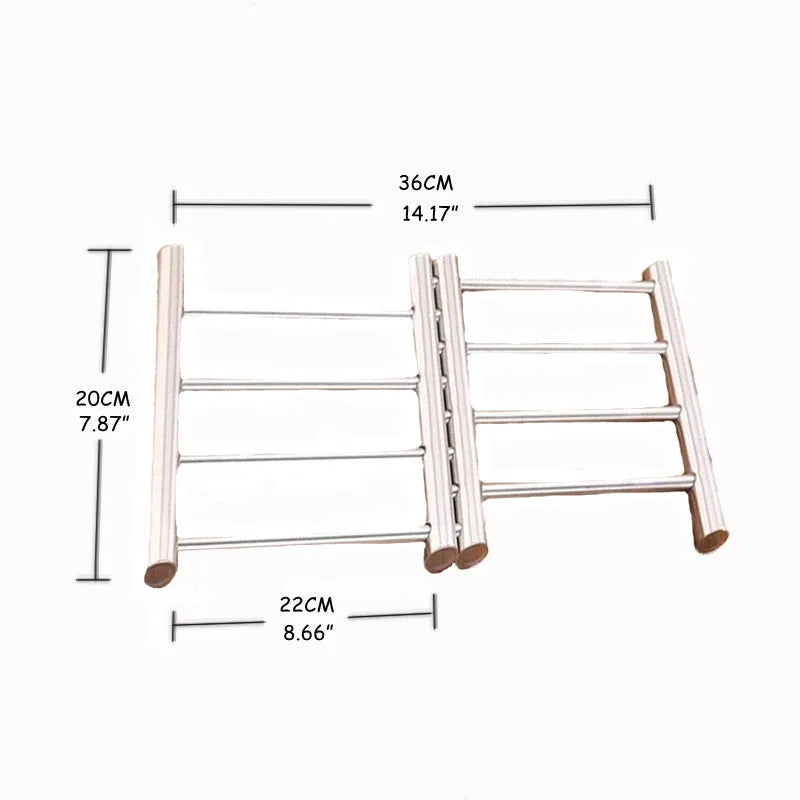 Clarify.pk stainless steel heat insulated rack with measurements for kitchen accessories