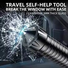 Super bright self defense torch breaking car window glass with travel self-help tool