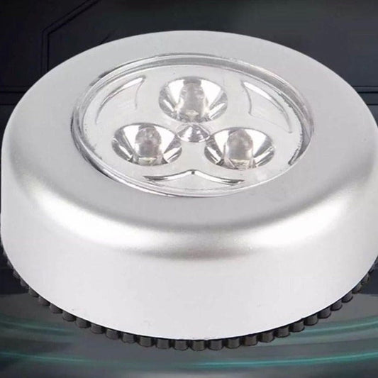Clarify.pk silver touch type car reading light with three LED bulbs for interior illumination