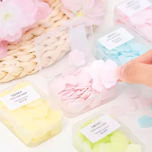 Clarify.pk travel soap paper sheets in pastel colors with compact clear cases for easy travel use