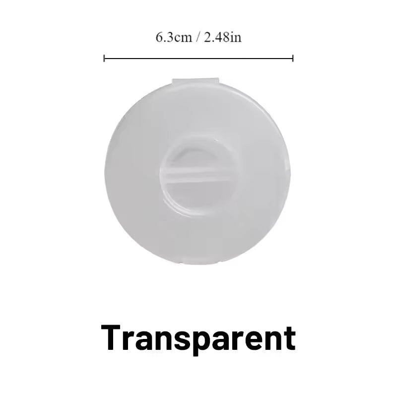 Transparent data cable storage box with compact 6.3cm diameter for organizing cables
