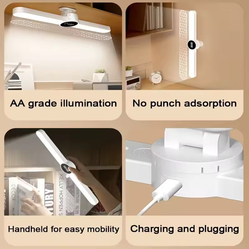 USB rechargeable LED desk lamp with AA grade illumination handheld for easy mobility and no punch adsorption