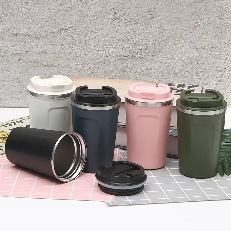 Clarify.pk vacuum thermos bottle for tea and coffee in multiple colors with secure lids