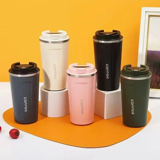 Clarify.pk vacuum thermos bottle for tea and coffee in black, white, pink, gray, and green colors