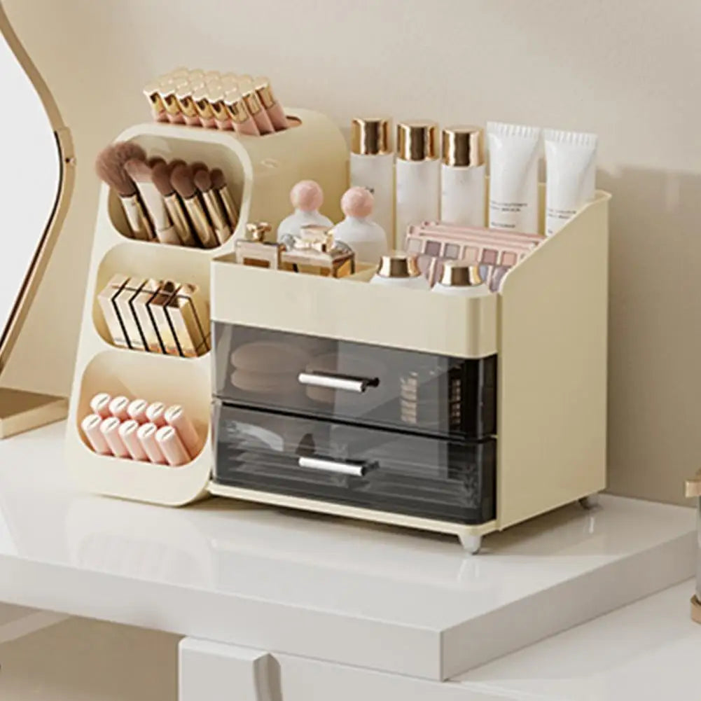 Clarify.pk makeup organizer vanity storage box large capacity with drawers and compartments for cosmetics