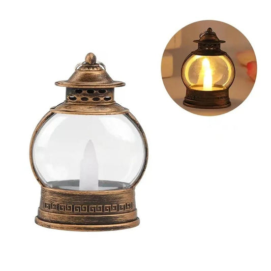 Clarify.pk electronic candle lantern for home decor with vintage bronze finish and LED light