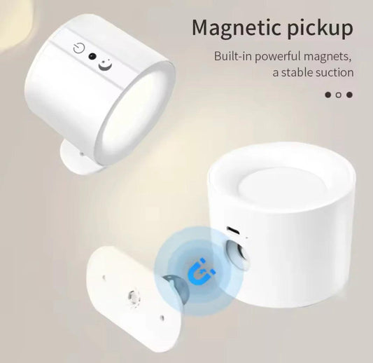 Clarify.pk 360 degree LED wall lamp with magnetic pickup and built-in powerful magnets for stable suction