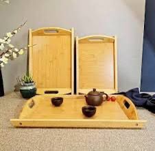 Wooden Serving Tray Set – 3 Pcs Kitchen & Dining - Clarify.pk