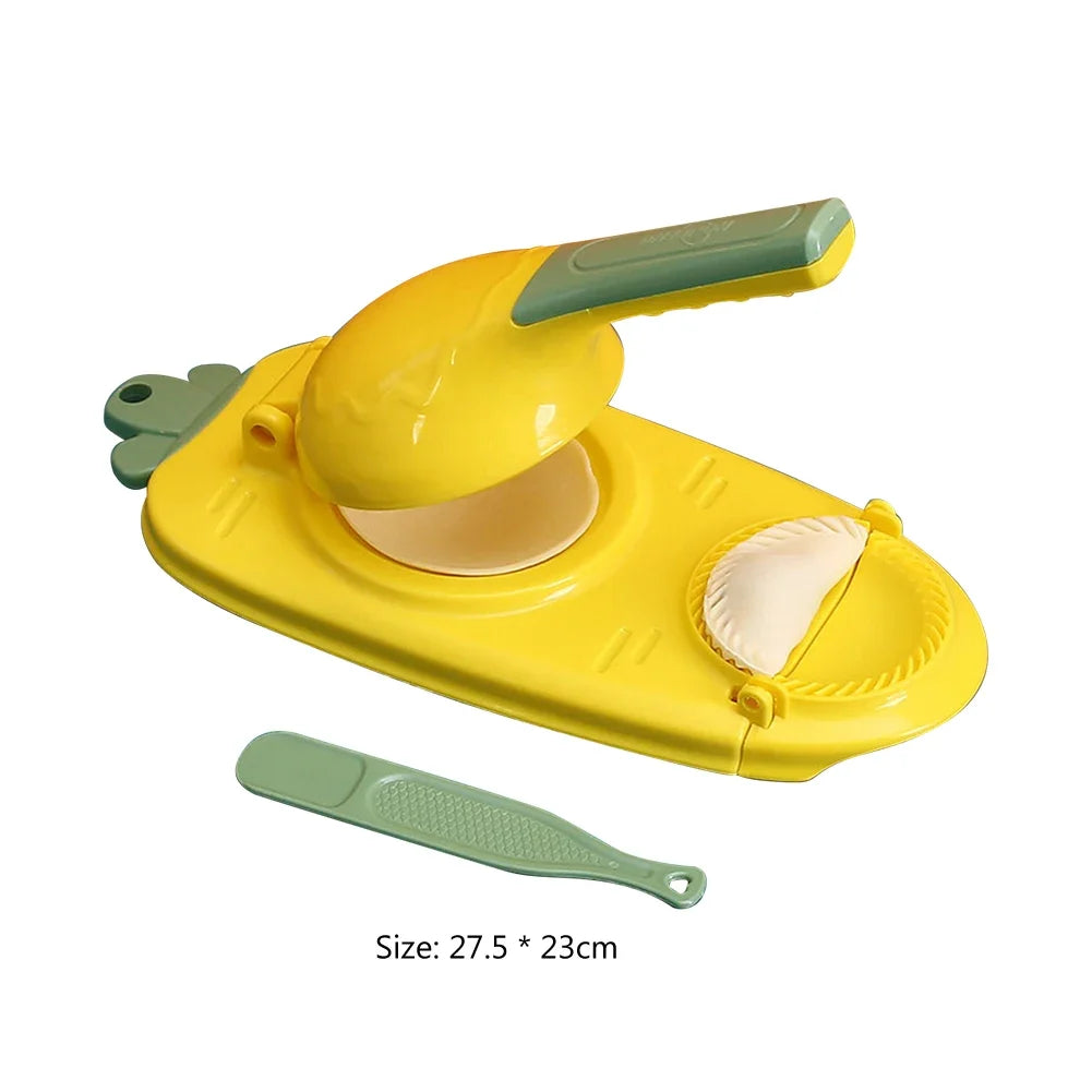 Clarify.pk 2 in 1 dumpling mold in yellow and green for making dumplings and cookies
