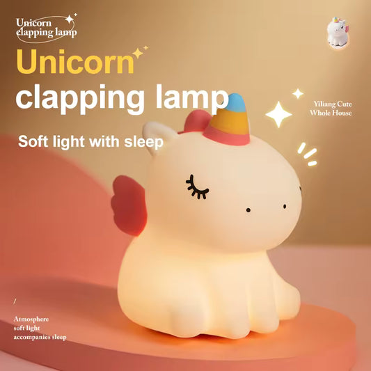 Clarify.pk unicorn LED night light shaped like a cute unicorn with soft glowing light for sleep