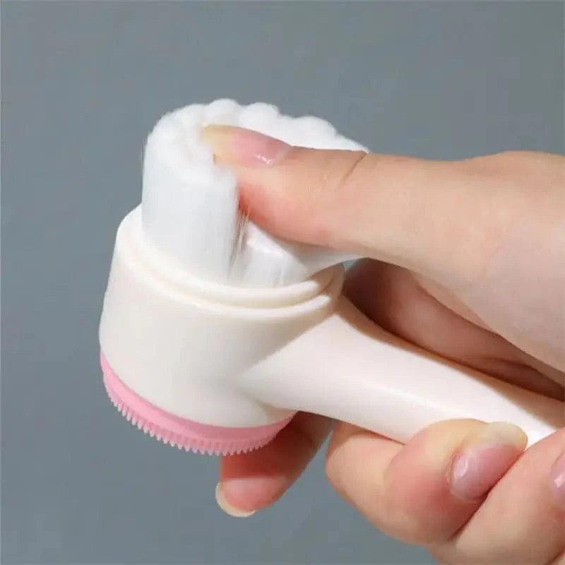 Double Sided Silicone Facial Cleanser Brush for Deep Cleansing and Exfoliation - Clarify.pk