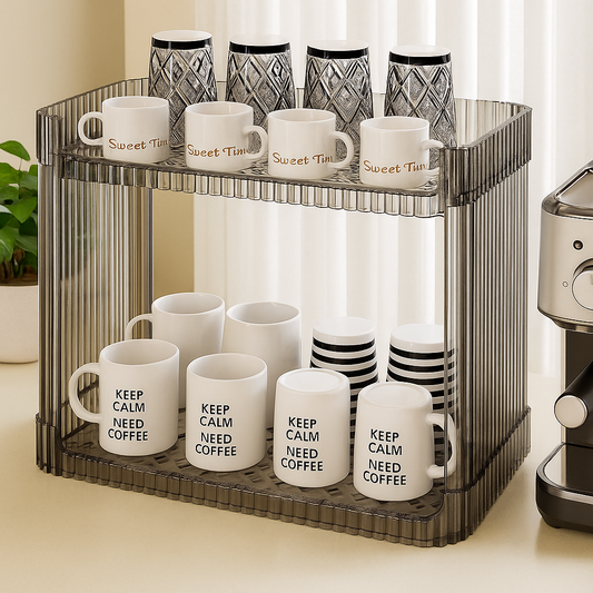 Double Layer Acrylic Storage Rack – Multi-Purpose Organizer
