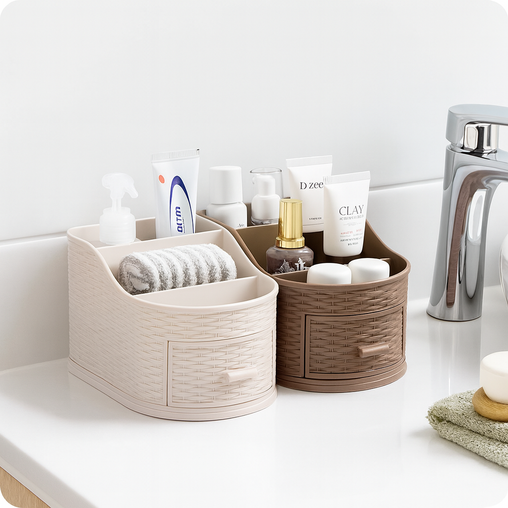 Bathroom Storage Organizer with Drawer – Cosmetics & Toiletries Box