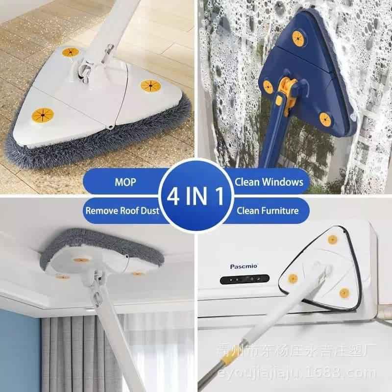 360° Rotating Triangle Mop with Extendable Handle.