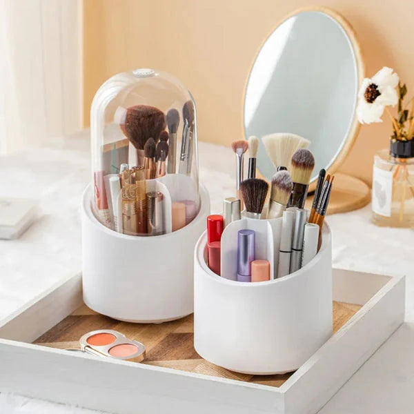 360° Rotateable Makeup Brush Organizer